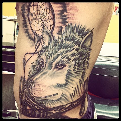 wolf tattoo by tatupaul.com