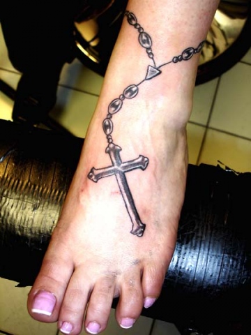 religious rosery tattoo by tatupaul