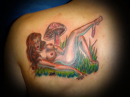 naked girl tattoo by tatupaul