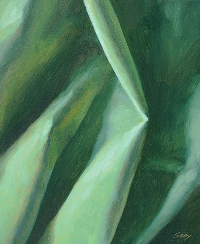 Mint green cloth, close up.