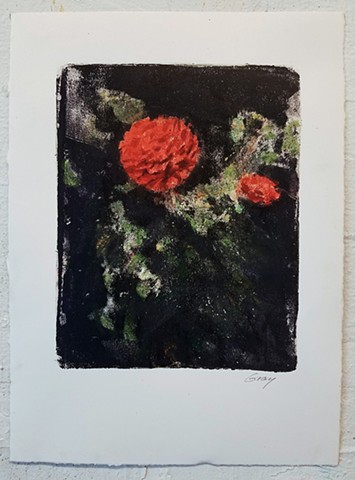 flowers, garden, floral, floral_art, abstract_flowers, monotype, acrylic, work_on_paper