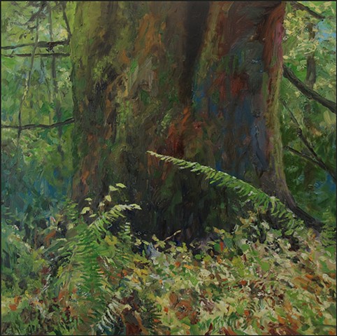 oil_on_board, landscape, forest, woods, realist, representational, trees