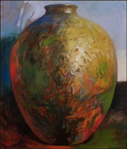 oil_painting, oil-on-canvas, abstract, abstractart, contemporary_art, colorful, dynamic, fine_art, vessel, vessels, urn, metaphor