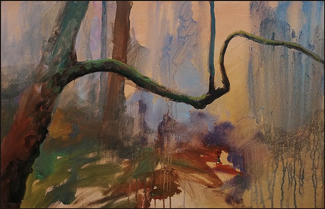 landscape, abstract_landscape, oil_painting, woods, contemporary_art, trees, contemporary_art, nature