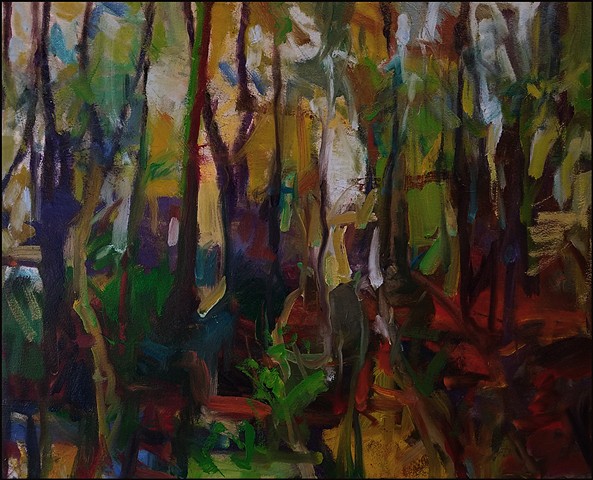 oil_painting, oil-on-canvas, abstract, abstractart, contemporary_art, colorful, dynamic, fine_art, forest, woods, nature