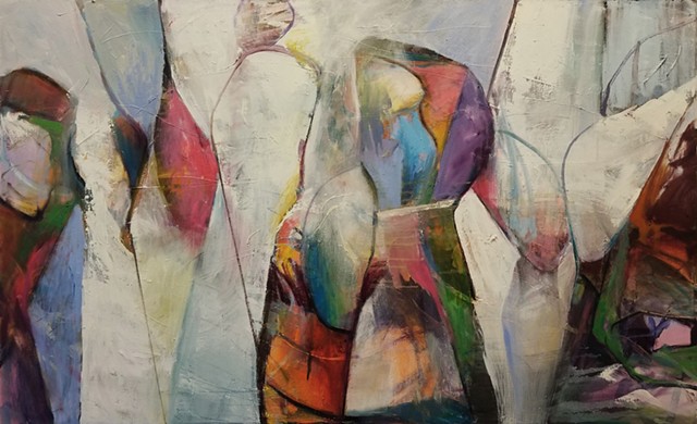 abstract, oil painting, oil on canvas