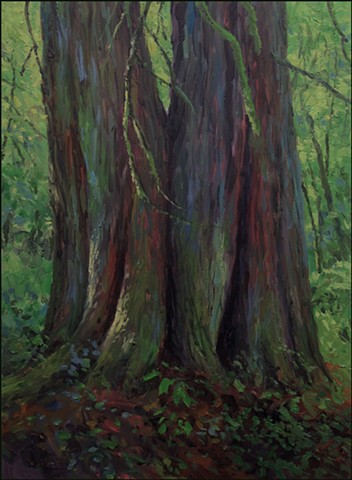 oil_on_board, landscape, forest, woods, realist, representational, trees