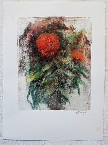 flowers, garden, floral, floral_art, abstract_flowers, monotype, acrylic, work_on_paper