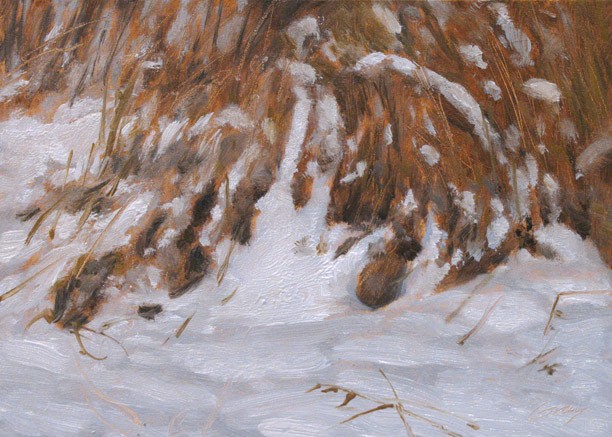 snow, winter_grass, landscape, realist_art