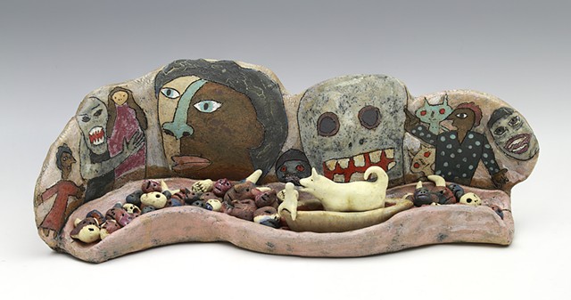Sara Swink boat skull pottery ceramics 