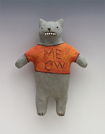 ceramic figure animal cat meow by Sara Swink