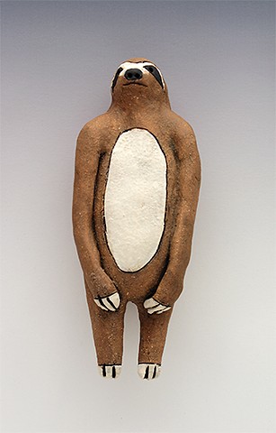 ceramic figure animal giant sloth by Sara Swink