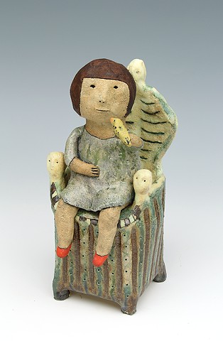 ceramic figure bird by Sara Swink