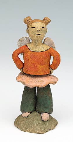 ceramic figure angel by Sara Swink