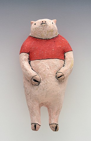 ceramic figure animal pig by Sara Swink