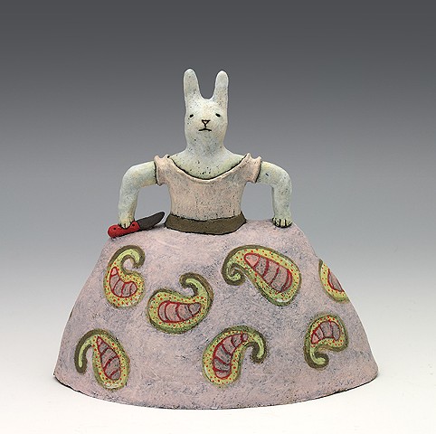 ceramic figure bunny rabbit by Sara Swink