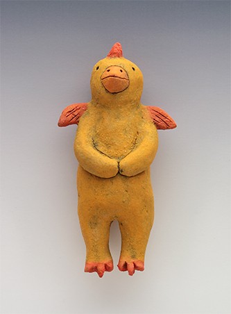 ceramic figure animal bird by Sara Swink