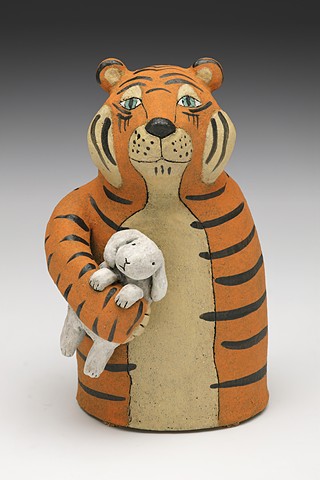 Tiger with Cuddle Bunny