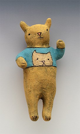 ceramic figure animal bunny rabbit by Sara Swink