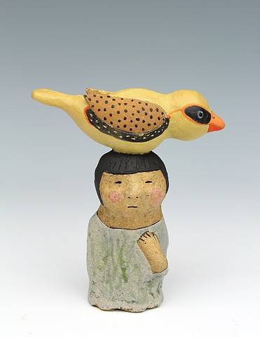ceramic figure bird by Sara Swink