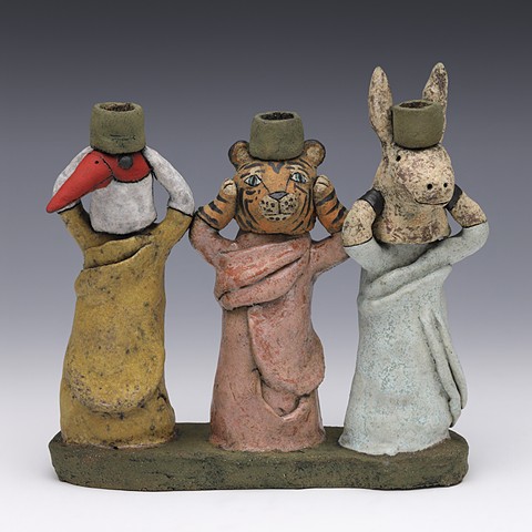 3 Graces or 3 Fates Candle Holder