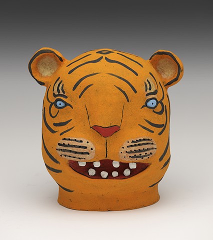 ceramic Sara Swink tiger orange clay 