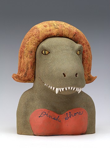ceramic dinosaur Dinah Shore True Measure Gallery by Sara Swink