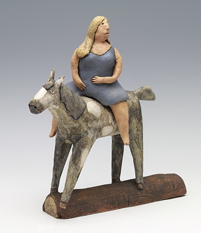 Sara Swink horse horseback pottery ceramics 