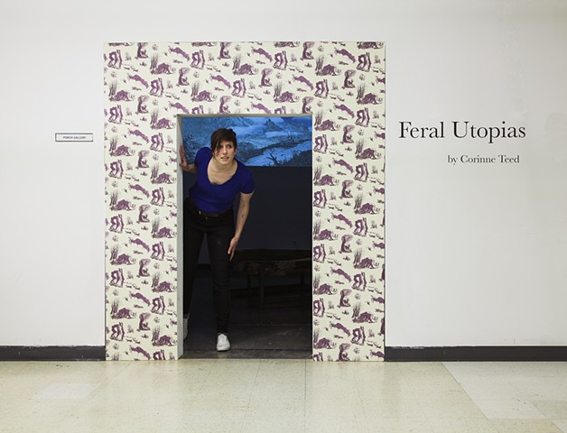 Photo documentation of Feral Utopias installation - Gallery Entrance