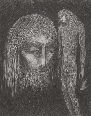A Wildman and Dove Encounter the Ghost of John the Baptist