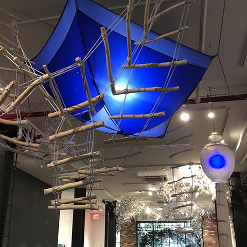 Heather Brammeier installation art light art tree art reclaimed materials fever dream pen and brush gallery nyc