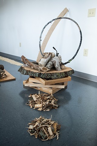 heather brammeier jessica bingham collaboration art installation reclaimed materials