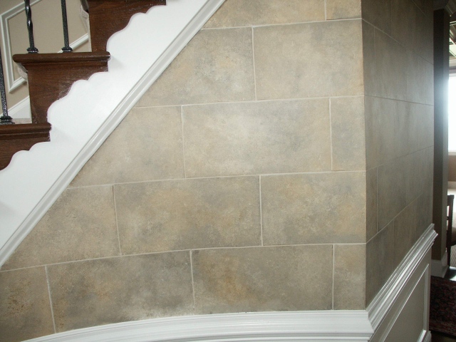 Faux French Limestone Foyer