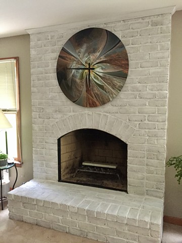 Whitewashed Fireplace