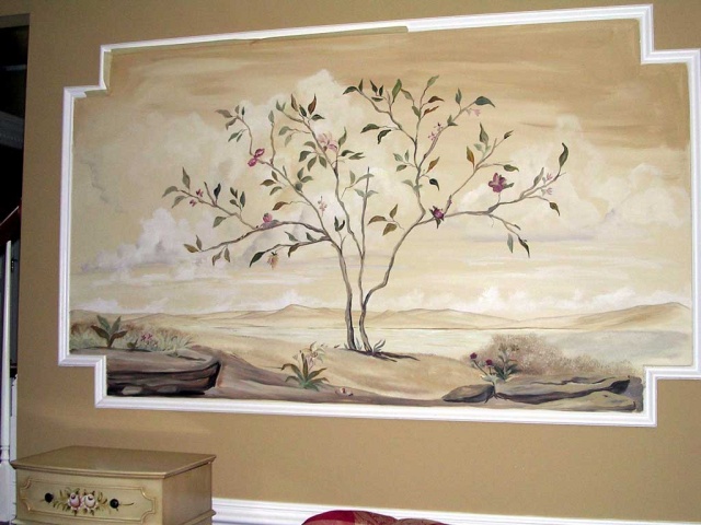 Tone on Tone Landscape Mural