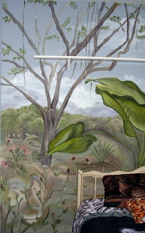Jungle Mural Hidden Lion