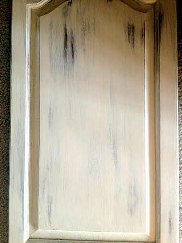 Distressed painted door