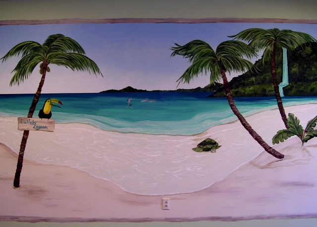 Tropical Beach Mural