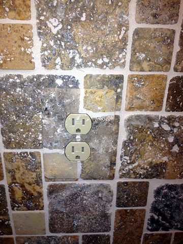 painted switch plate to match tile
