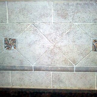 Stone backsplash 