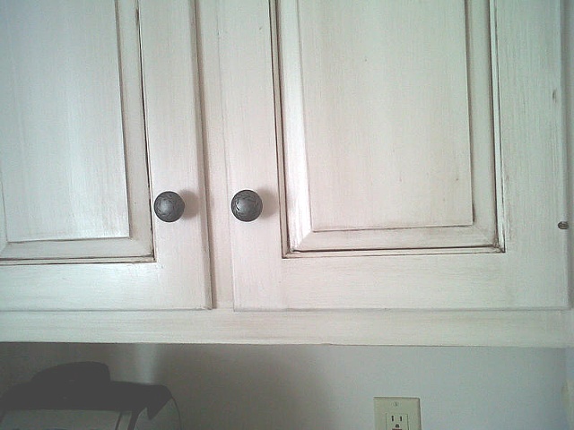 Close up of glazed cabinets