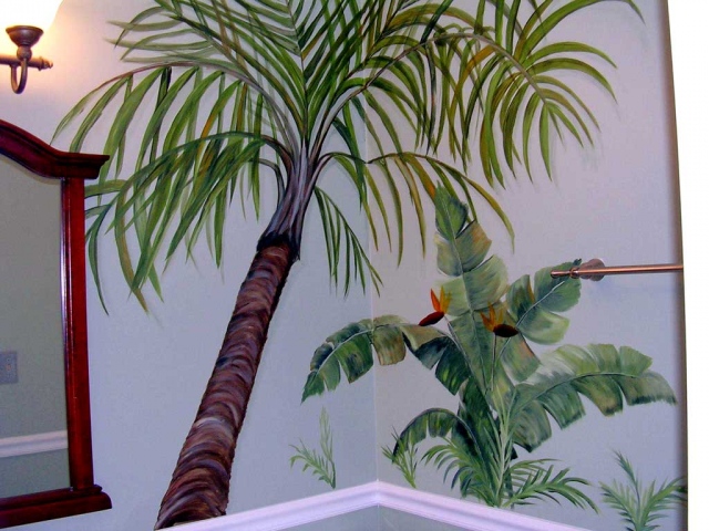 Tropical Powder Room