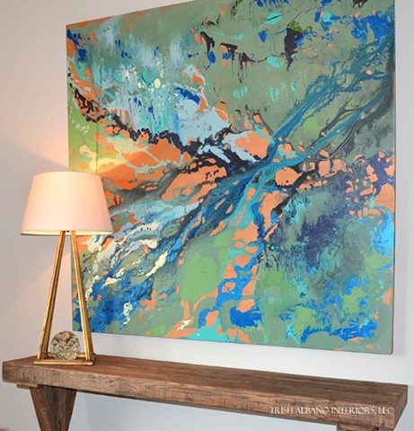 Poured artwork. Modern 