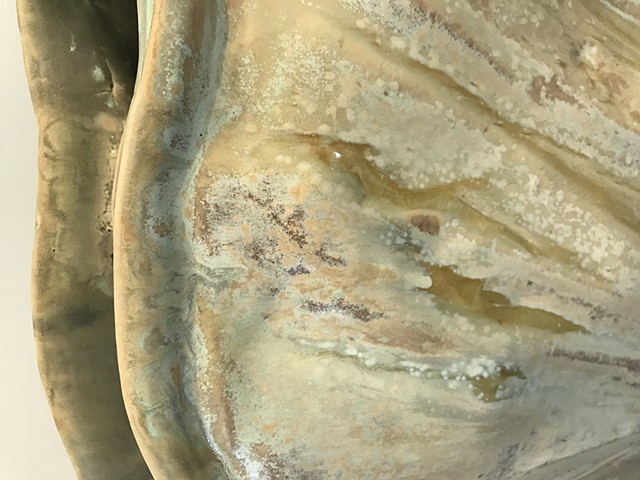 Detail of glaze on Female Vase 1
