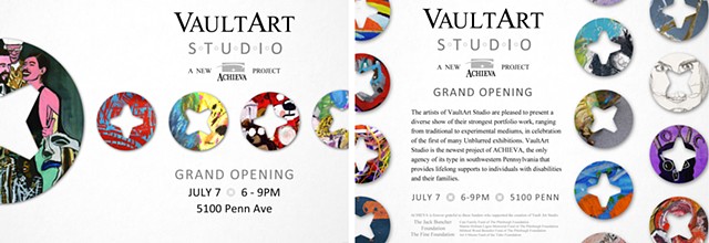 VaultArt Studio - Grand Opening postcard 5x7