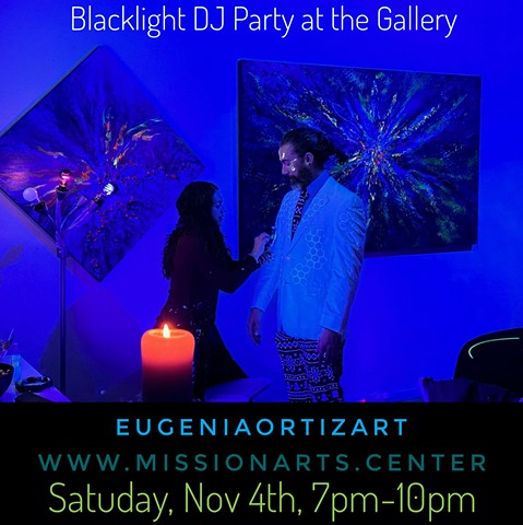 ~~~ Blacklight Party DJ Party with 3d Blacklight Art ~~~
