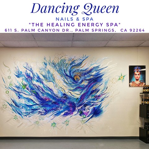 New Removable Wall Mural at Dancing Queen Nails & Spa in Palm Springs, CA!