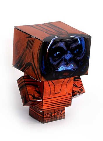 Space Monkey Paper Toy