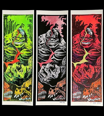 Infernal Hulk Hand Painted Prints# 1