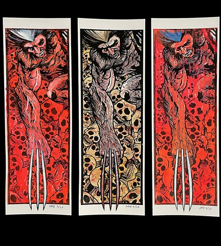 Wolverine Hand Painted Prints# 2